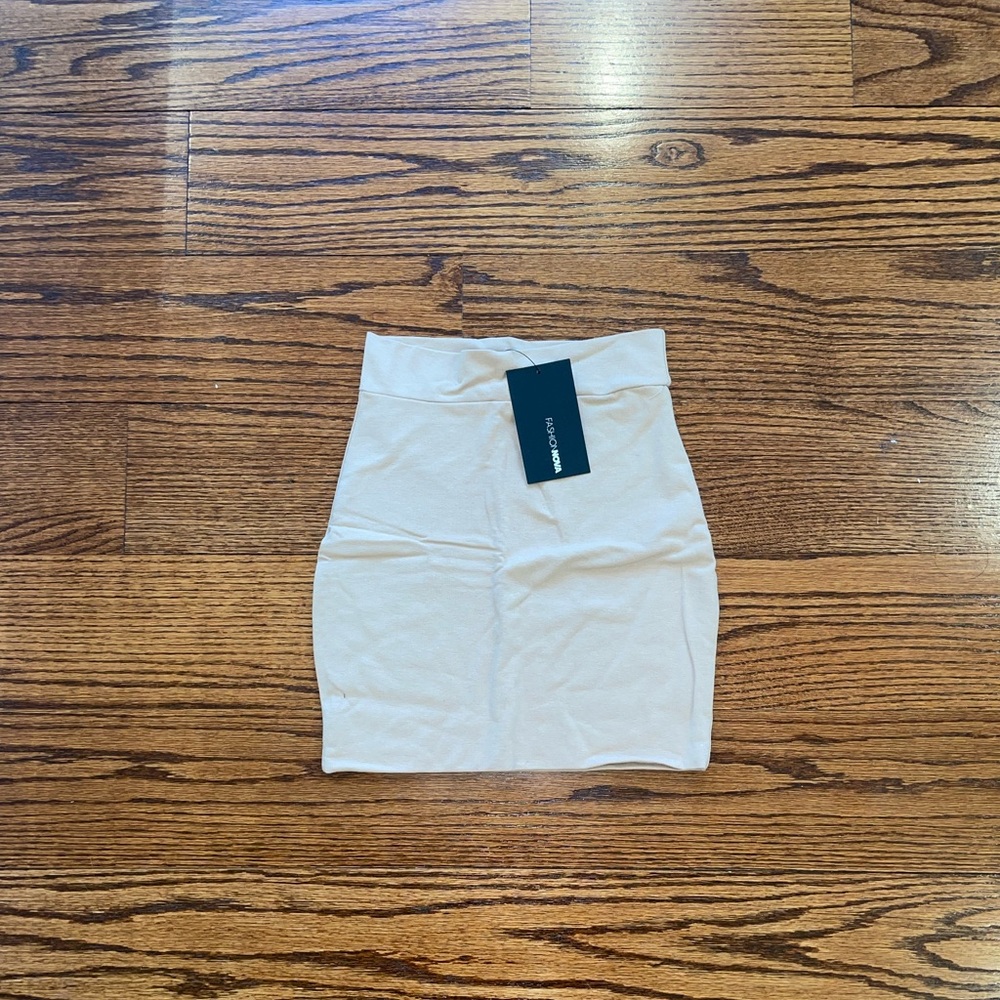FASHIONNOVA | Tan Mini Skirt